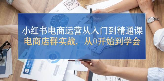 小红书电商运营从入门到精通课，电商店群实战，从0开始到学会-万利网