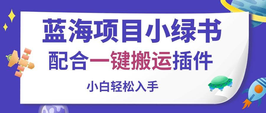 蓝海项目小绿书，配合一键搬运插件，小白轻松入手-万利网