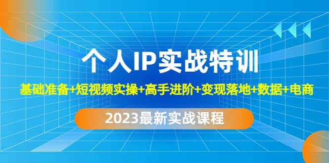 2023个人IP实战特训：基础准备+短视频实操+高手进阶+变现落地+数据+电商-万利网