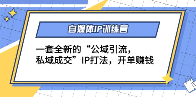 自媒体IP训练营(12+13期)一套全新的“公域引流，私域成交”IP打法-万利网