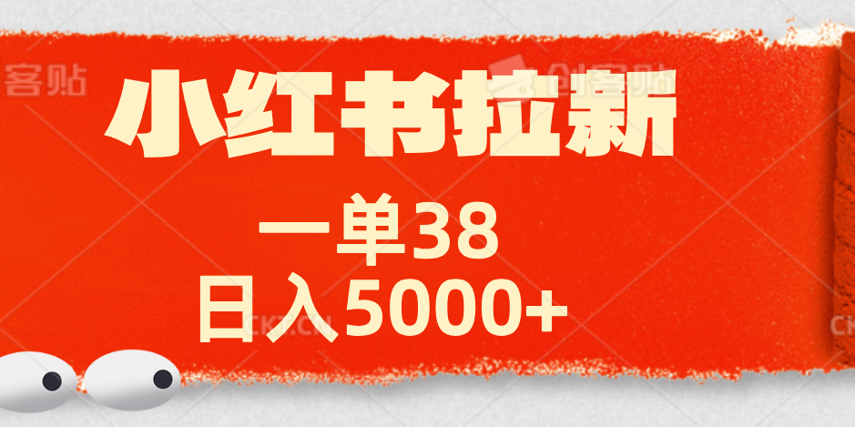小红书拉新项目，一单38元！日入5000+【揭秘】-万利网