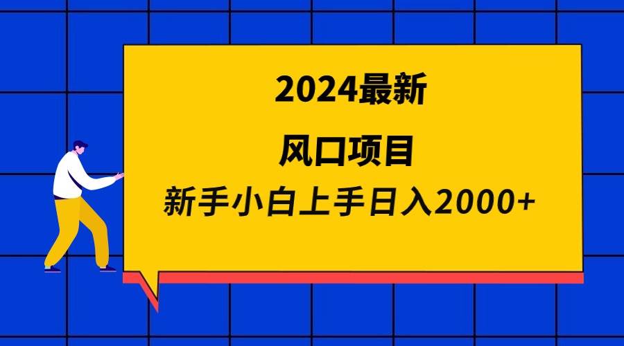 2024最新风口项目 新手小白日入2000+-万利网