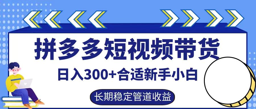 拼多多短视频带货日入300+实操落地流程-万利网