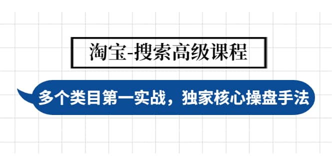 淘宝-搜索高级课程：多个类目第一实战，独家核心操盘手法-万利网