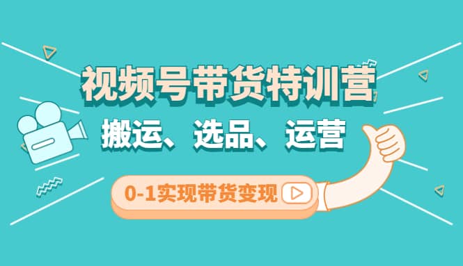 视频号带货特训营(第3期)：搬运、选品、运营、0-1实现带货变现-万利网