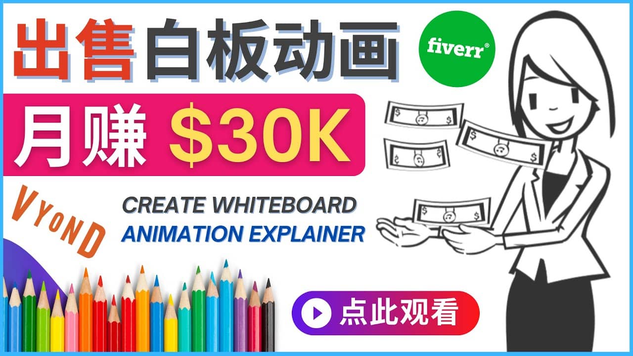 如何用最简单制作白板动画（WhiteBoard Animation）月赚3万美元-万利网