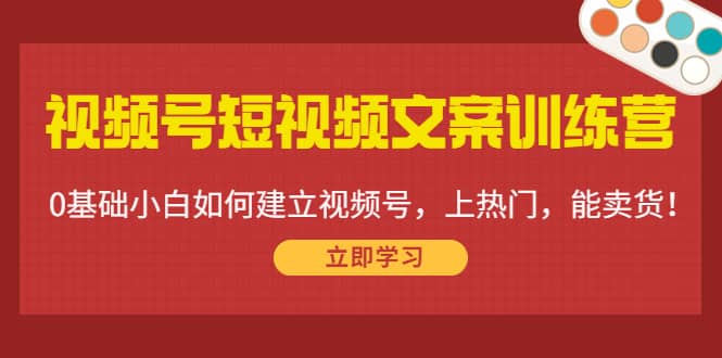 视频号短视频文案训练营：0基础小白如何建立视频号，上热门，能卖货！-万利网