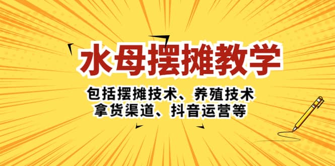 水母·摆摊教学，包括摆摊技术、养殖技术、拿货渠道、抖音运营等-万利网