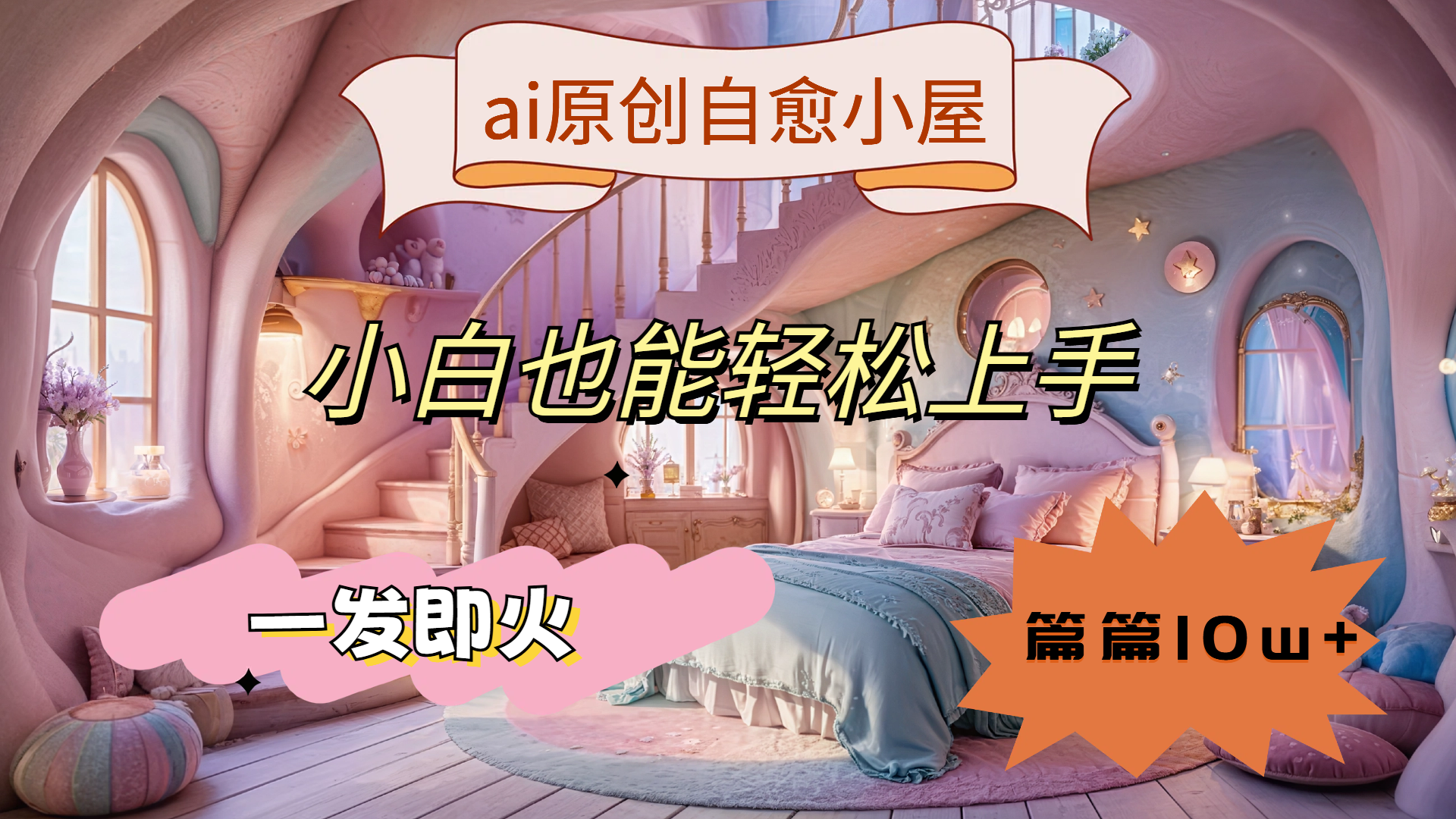 ai原创治愈小屋，小白也能轻松上手，一发即火，篇篇10w+-万利网