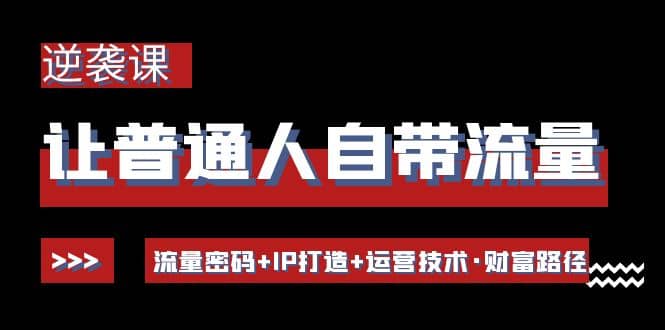 让普通人自带流量的逆袭课：流量密码+IP打造+运营技术·财富路径-万利网