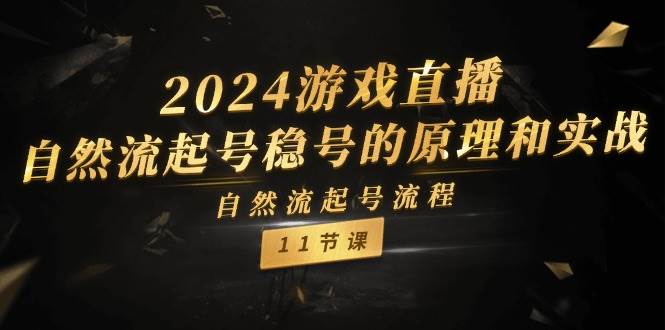 2024游戏直播-自然流起号稳号的原理和实战，自然流起号流程（11节）-万利网