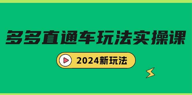 多多直通车玩法实战课，2024新玩法（7节课）-万利网