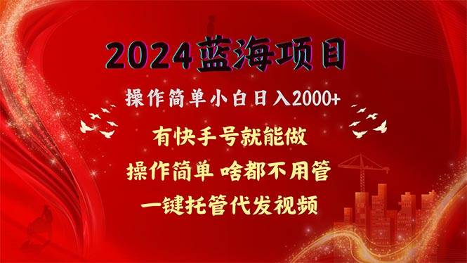2024蓝海项目，网盘拉新，操作简单小白日入2000+，一键托管代发视频，…-万利网