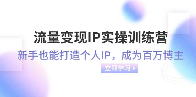 流量变现-IP实操训练营：新手也能打造个人IP，成为百万博主（46节课）-万利网