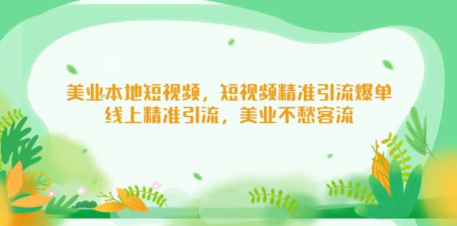 美业本地短视频，短视频精准引流爆单，线上精准引流，美业不愁客流-万利网