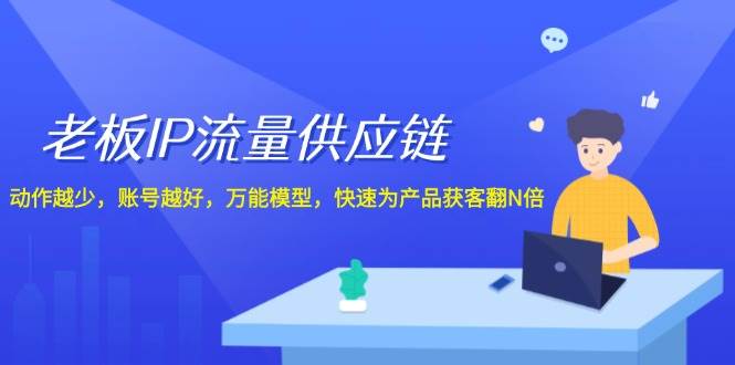 老板 IP流量 供应链，动作越少，账号越好，万能模型，快速为产品获客翻N倍-万利网
