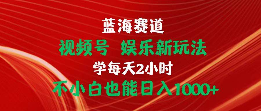 蓝海赛道视频号 娱乐新玩法每天2小时小白也能日入1000+-万利网