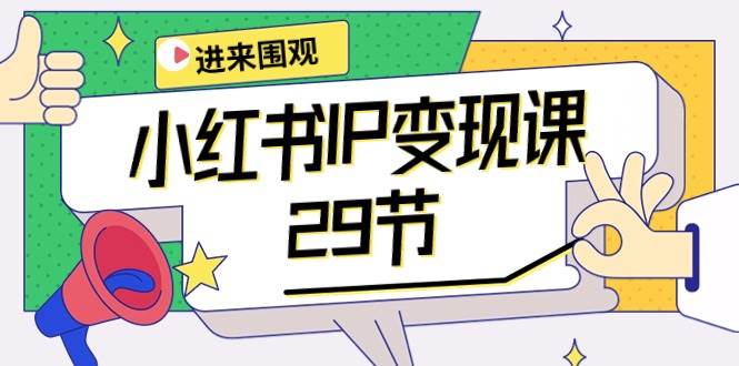 小红书IP变现课：开店/定位/IP变现/直播带货/爆款打造/涨价秘诀/等等/29节-万利网