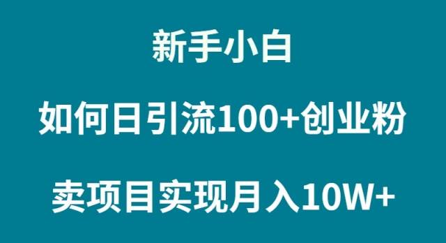 新手小白如何通过卖项目实现月入10W+-万利网