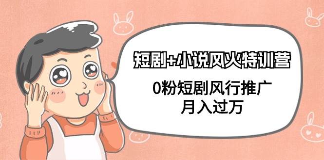 短剧+小说风火特训营，0粉短剧风行推广，月入过万（102节课）-万利网