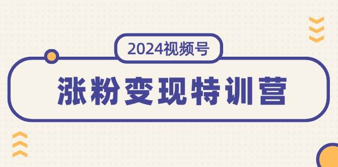 2024视频号-涨粉变现特训营：一站式打造稳定视频号涨粉变现模式（10节）-万利网