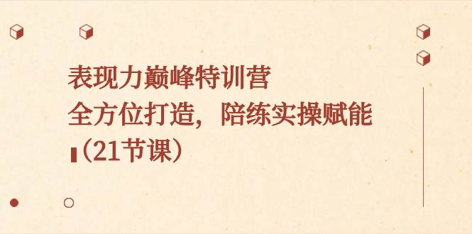 表现力巅峰特训营，全方位打造，陪练实操赋能（21节课）-万利网