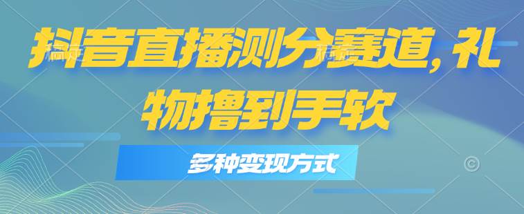 抖音直播测分赛道，多种变现方式，轻松日入1000+-万利网