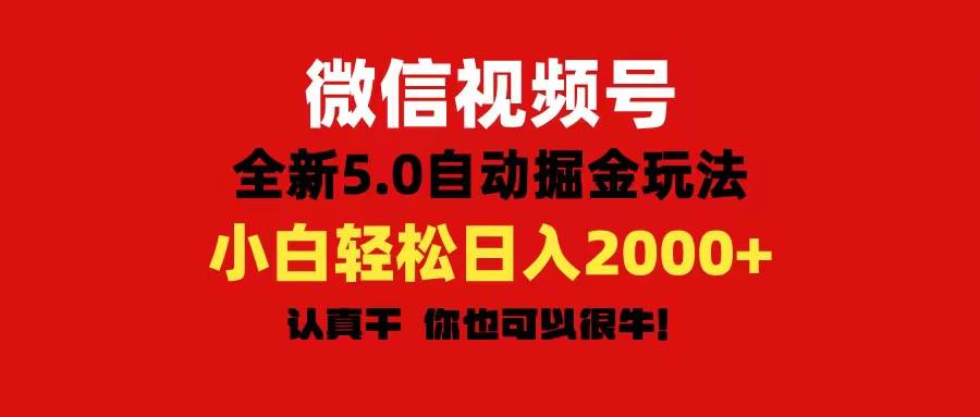 微信视频号变现，5.0全新自动掘金玩法，日入利润2000+有手就行-万利网
