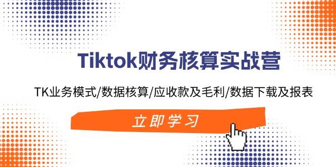 Tiktok财务核算实战营：TK业务模式/数据核算/应收款及毛利/数据下载及报表-万利网