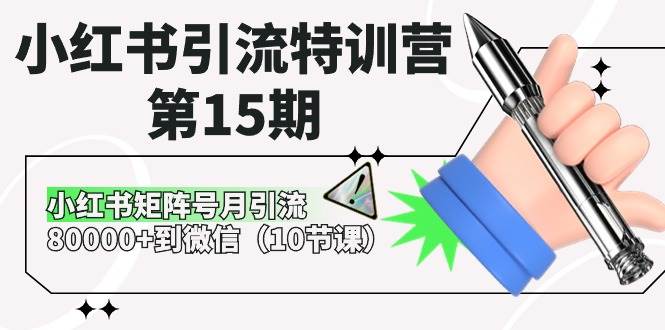 小红书引流特训营-第15期，小红书矩阵号月引流80000+到微信（10节课）-万利网