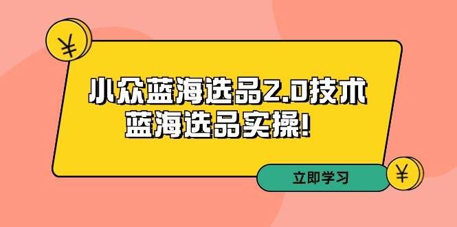 拼多多培训第33期：小众蓝海选品2.0技术-蓝海选品实操！-万利网