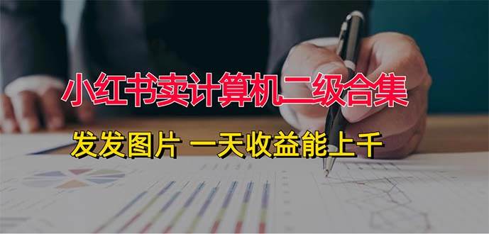 小红书卖计算机二级合集，发发图片 一天收益能上千-万利网