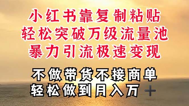 深层揭秘小红书，靠复制粘贴，一周突破万级流量池，无脑搬运，暴力引流…-万利网