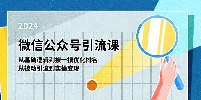 微信公众号实操引流课-从基础逻辑到搜一搜优化排名，从被动引流到实操变现-万利网