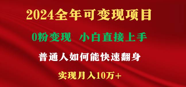 2024全年可变现项目，一天收益至少2000+，小白上手快，普通人就要利用互…-万利网