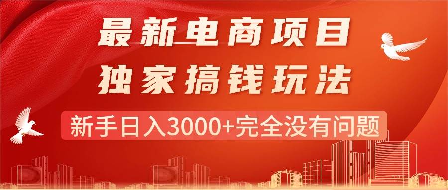 最新电商项目-搞钱玩法，新手日入3000+完全没有问题-万利网