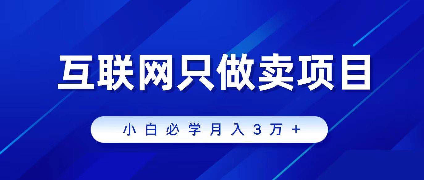 互联网的尽头就是卖项目，被割过韭菜的兄弟们必看！轻松月入三万以上！-万利网