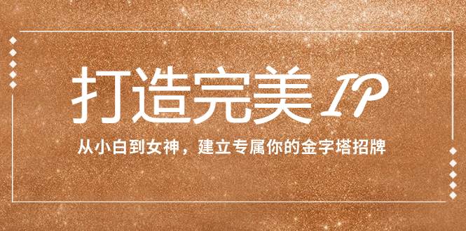 打造完美IP：从小白到女神，建立专属你的金字塔招牌（15节课）-万利网