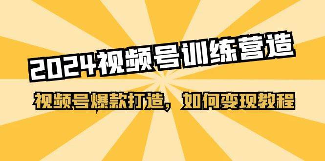 2024视频号训练营，视频号爆款打造，如何变现教程（20节课）-万利网
