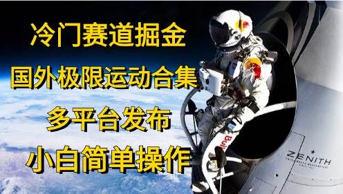 冷门赛道掘金，国外极限运动视频合集，多平台发布，小白简单操作-万利网