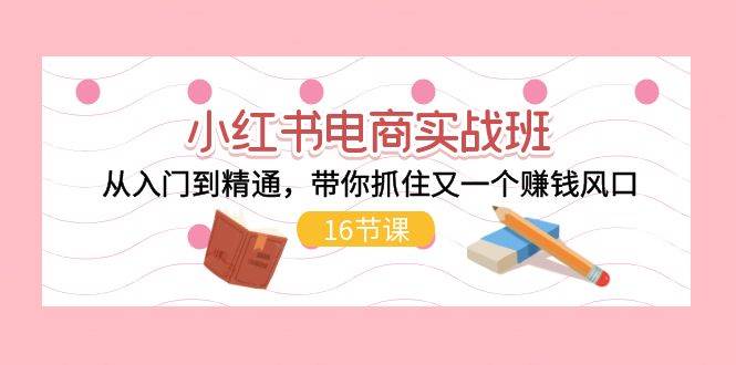 小红书电商实战班，从入门到精通，带你抓住又一个赚钱风口（16节）-万利网