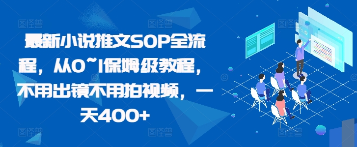 最新小说推文SOP全流程，从0~1保姆级教程，不用出镜不用拍视频，一天400+-万利网