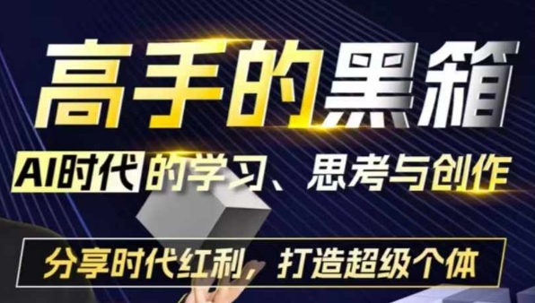 高手的黑箱：AI时代学习、思考与创作-分红时代红利，打造超级个体-万利网