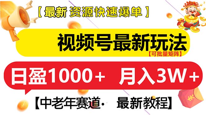 视频号最新玩法 中老年赛道 月入3W+-万利网