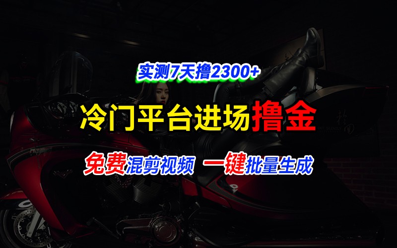 全新冷门平台vivo视频，快速免费进场搞米，通过混剪视频一键批量生成，实测7天撸2300+-万利网