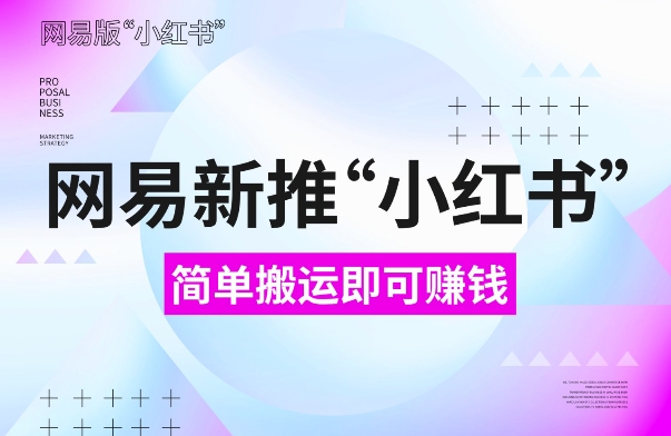 网易官方新推“小红书”，搬运即有收益，新手小白千万别错过(附详细教程)-万利网