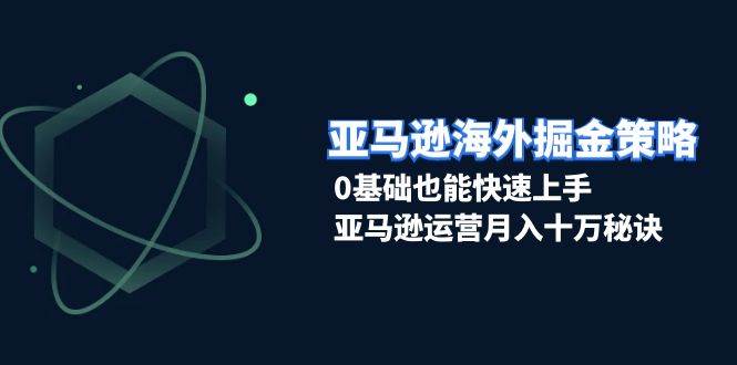亚马逊海外掘金策略，0基础也能快速上手，亚马逊运营月入十万秘诀-万利网