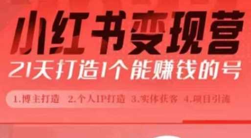 小红书博主课，21天从0到1打造1个能赚钱的红薯号，适用于新手小白-万利网