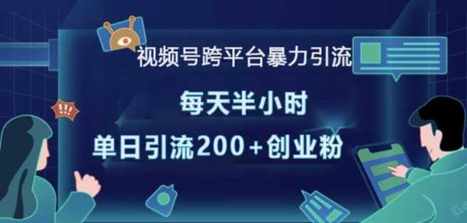 视频号跨平台暴力引流，每天半小时，单日引流200+精准创业粉-万利网