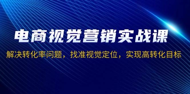 电商视觉营销实战课，解决转化率问题，找准视觉定位，实现高转化目标-万利网